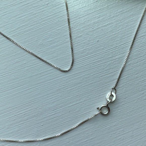 Sterling Silver Box Chain Link Necklace - Picture 2 of 3